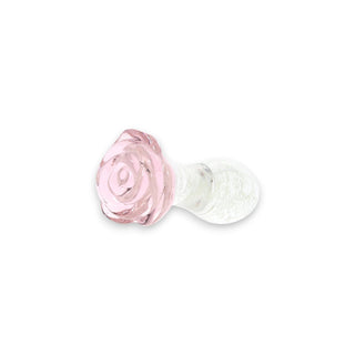 Glowing Glass Rose Bud Butt Plug by Juicy