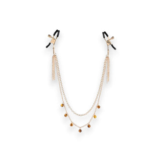 Sincerely Amber Chained Nipple Clamps by SportSheets