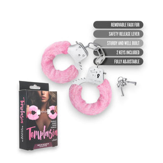 Blush Temptasia Beginner Fuzzy Cuffs - Pink