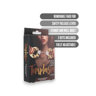 Blush Temptasia Beginner Fuzzy Cuffs - Leopard