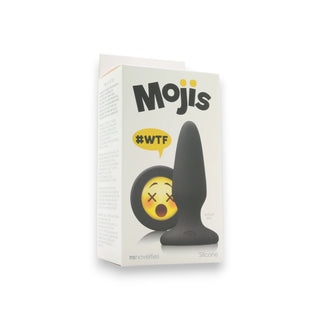 Cheeky Box Canada - Medium Moji's #WTF Anal Plug Black Silicone