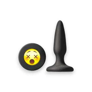 Cheeky Box Canada - Medium Moji's #WTF Anal Plug Black Silicone