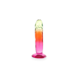 Rainbow Crystal Jellies Classic Dong - 6.5 Inch