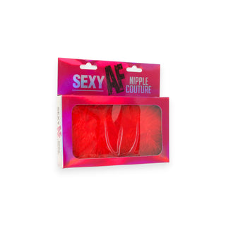 Nipple Couture Red Marabou Covers