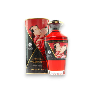 Shunga Aphrodisiac Warming Oil in Blazing Cherry