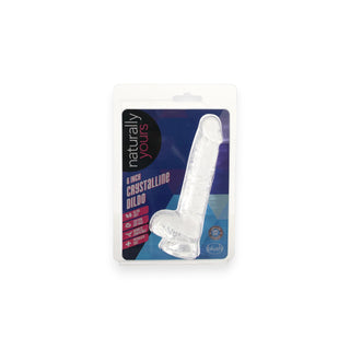 Naturally Yours 6 Inch Crystalline Dildo in Clear by Blush